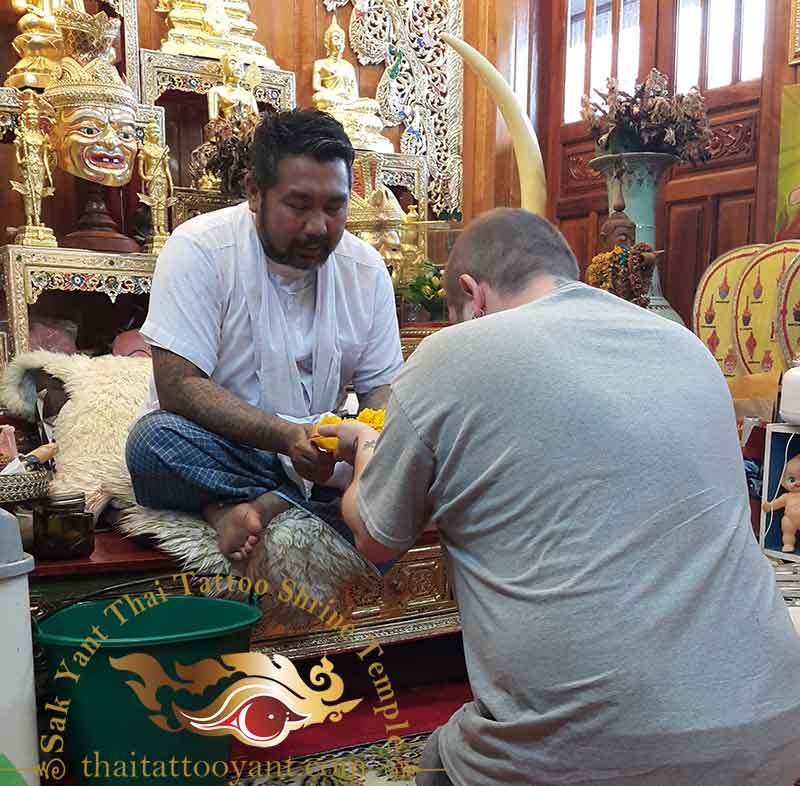 Sak Yant Thai Tattoo Blessing Offering