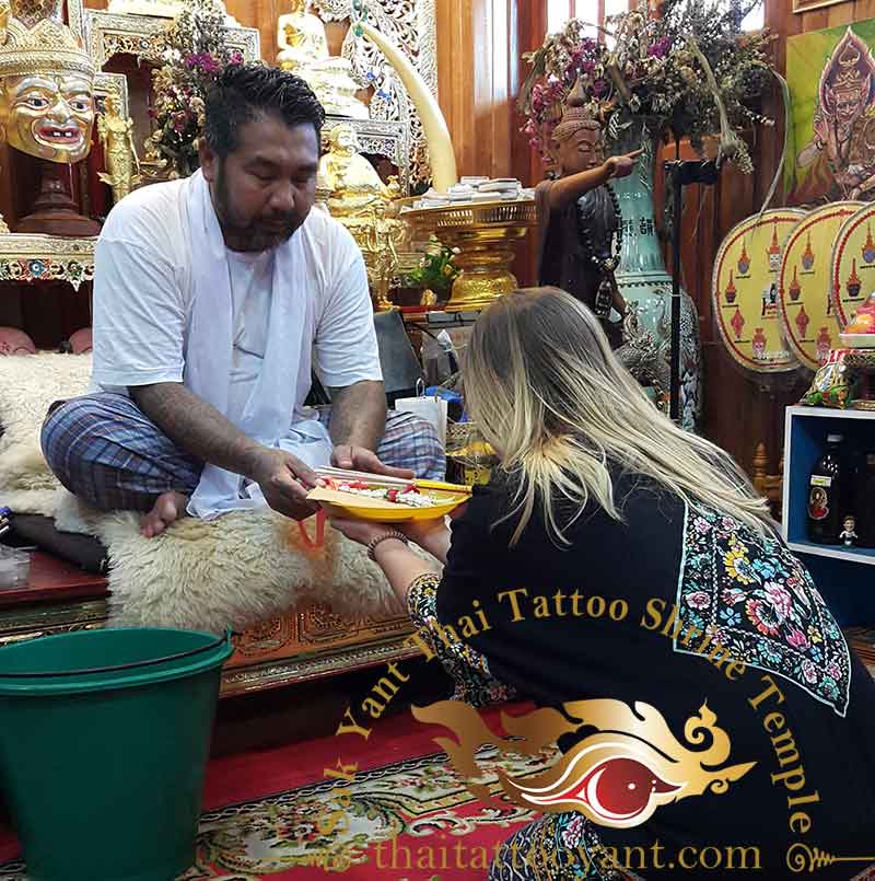 Sak Yant Thai Tattoo Blessing Offering