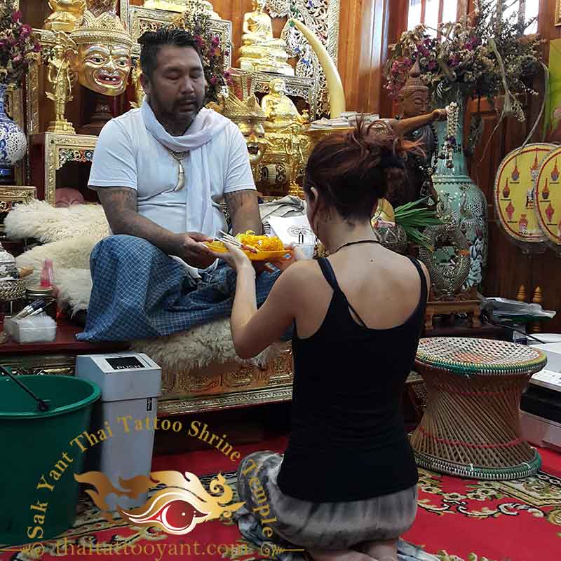 Sak Yant Thai Tattoo Blessing Offering