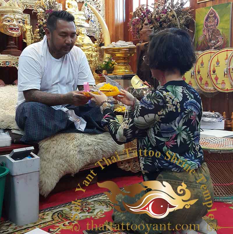 Sak Yant Thai Tattoo Blessing Offering