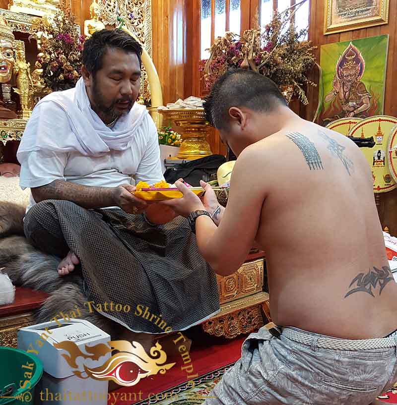Sak Yant Thai Tattoo Blessing Offering
