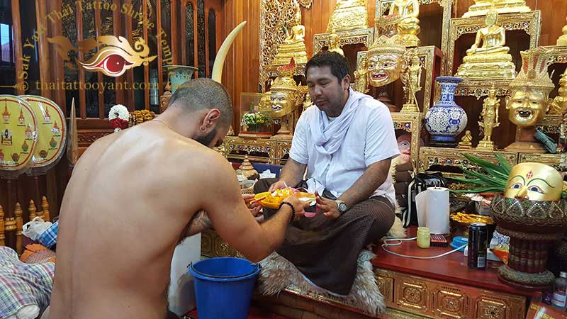 Sak Yant Thai Tattoo Blessing Offering