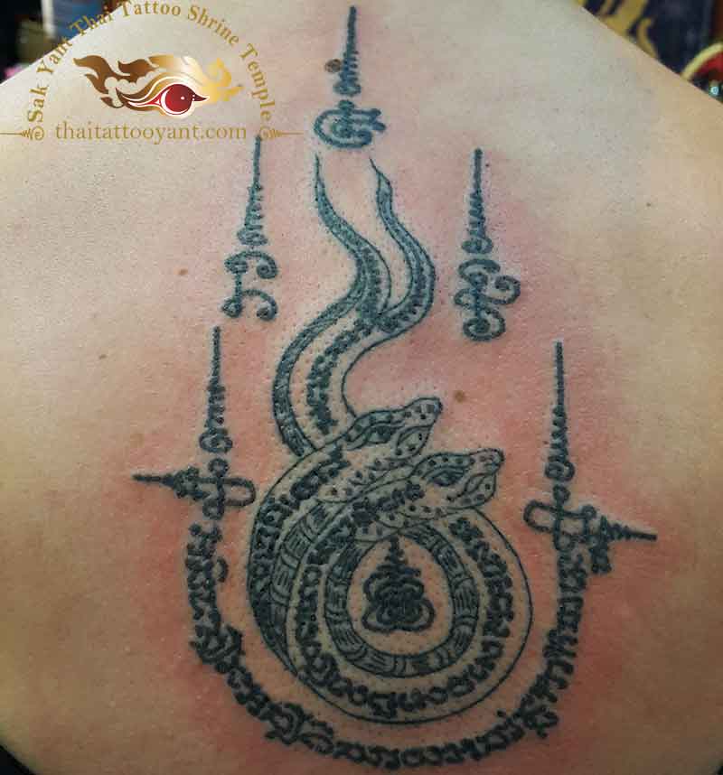 Twin Eels Sak Yant Thai Tattoo