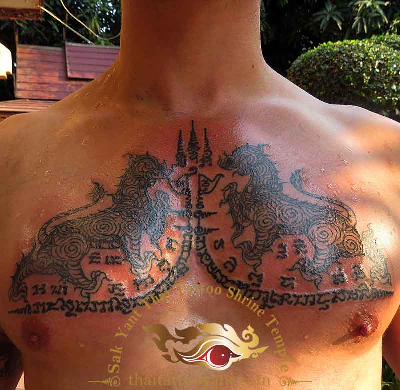 Twin Singha Sak Yant Thai Tattoo