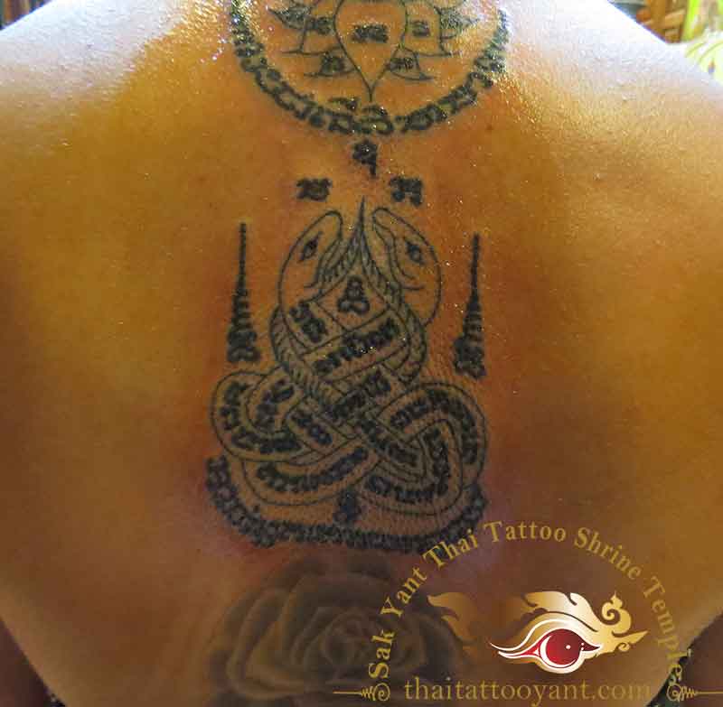 Twin Snakes Sak Yant Thai Tattoo