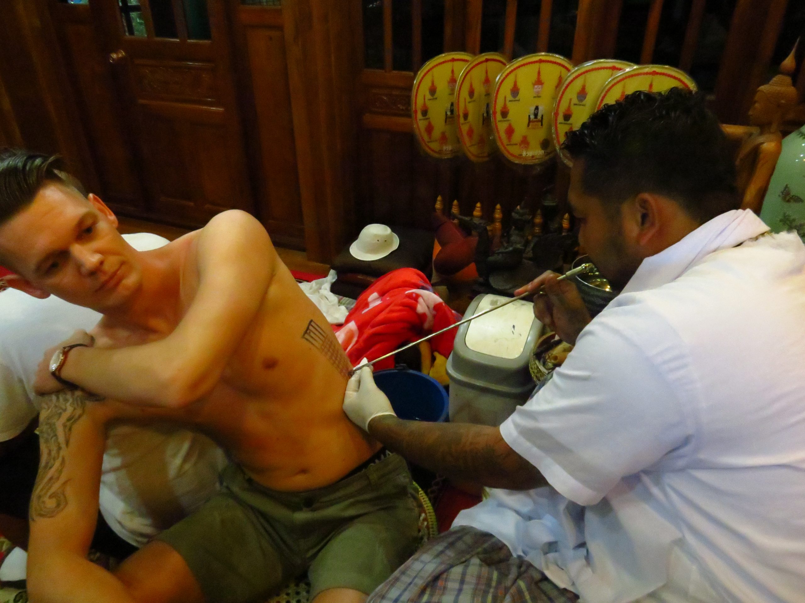 Thai Tattoo Sak Yant Grand Master Ajarn Ohr Client V.I.P. Visit
