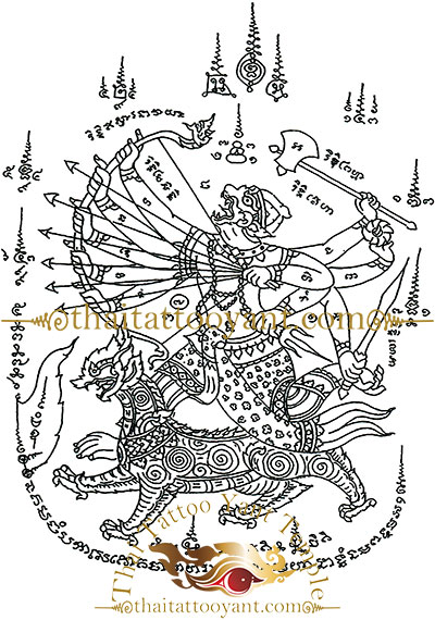 Bamboo Tattoo Thailand Hanuman God Sak Yant