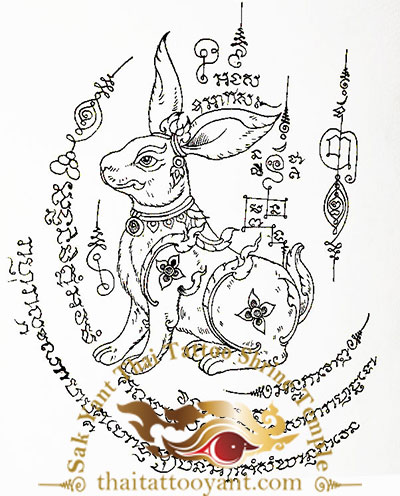 Bamboo Tattoo Thailand Rabbit Sak Yant