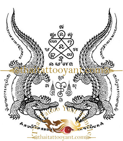 Bamboo Tattoo Thailand Crocodile Sak Yant