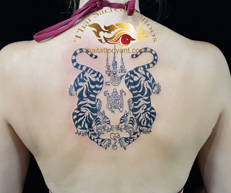 Suea Koo Sak Yant Tattoo Twin Tigers