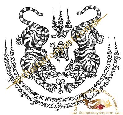 Suea Koo Twin Tigers Sak Yant Thai Tattoo Thailand