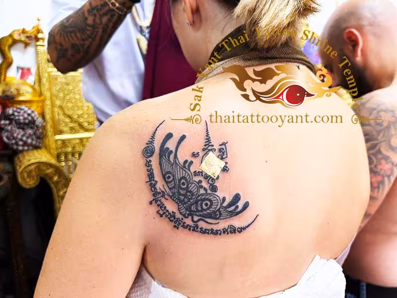 Butterfly Sak Yant Thai Tattoo
