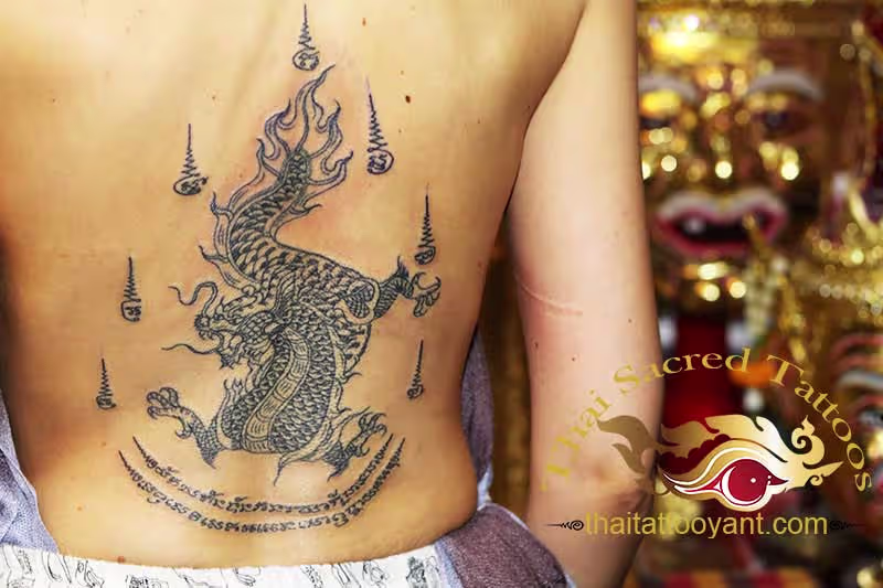 Thai Tattoo Sak Yant Thailand Dragon