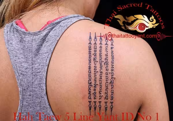 5 Line Yantra Thai Tattoo