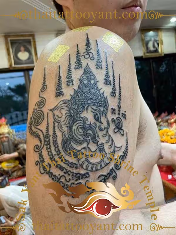 Ganesh Head Sak Yant Thai Tattoo