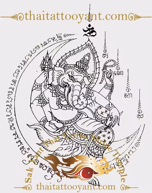 Ganesh Moon Yant Phra Pikanet Pratub Phrachan