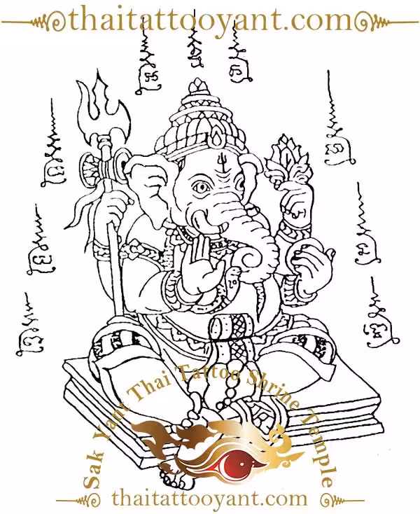 Ganesh Phra Phikanet Thai Sak Yant