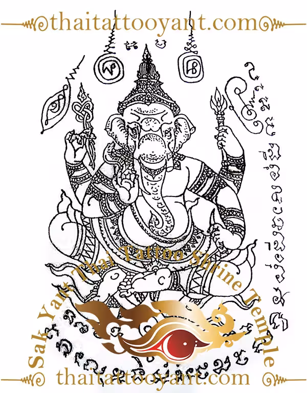 Ganesh Phra Phikanet Thai Sak Yant