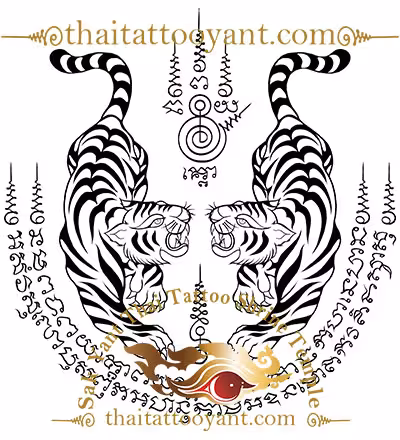 Thai Tattoo Tiger Twin Tiger Tattoo Thailand