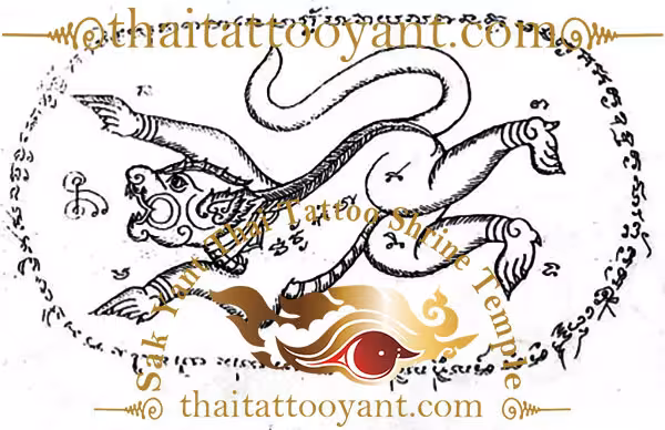 Hanuman Flying Sak Yant Thai Tattoo