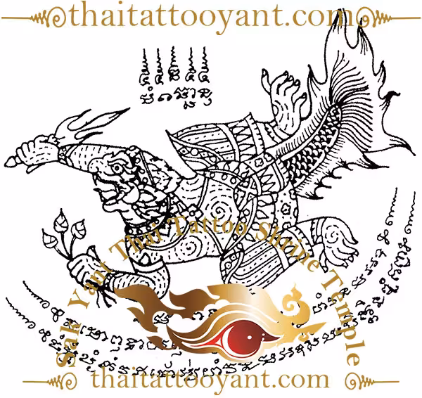 Hanuman Merman Sak Yant Thai Tattoo