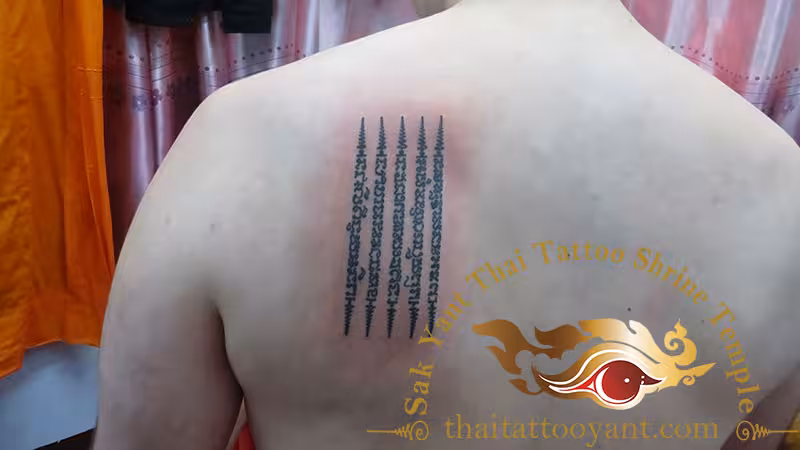 Hah Taew 5 Line Sak Yant Thai Tattoo