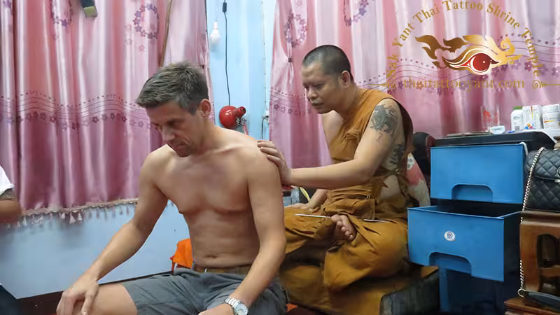 Sak Yant Thai Tattoo Grand Master Ajarn Bpom