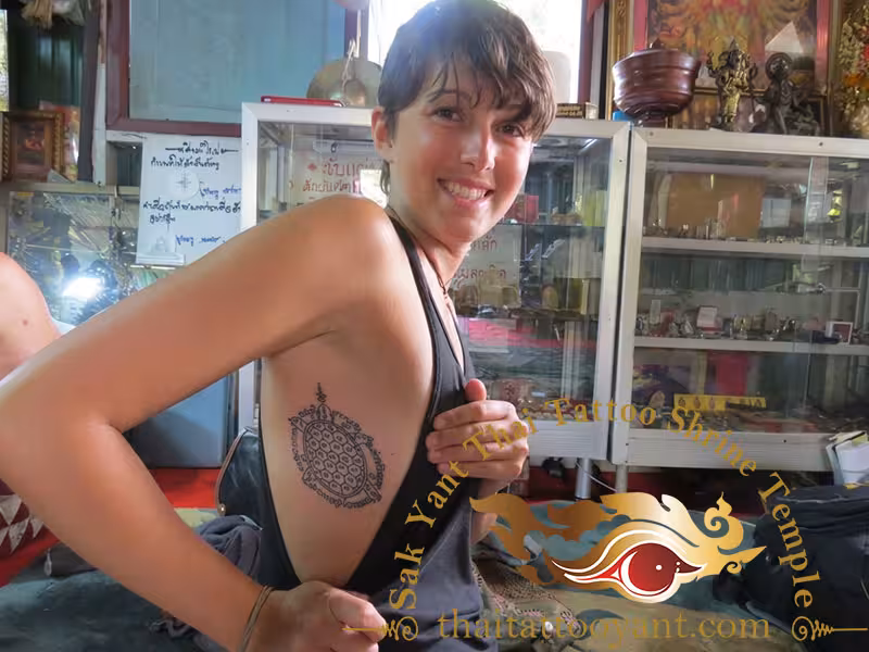 Sak Yant Turtle Yant Phaya Tao Ruean by Ajarn Fu