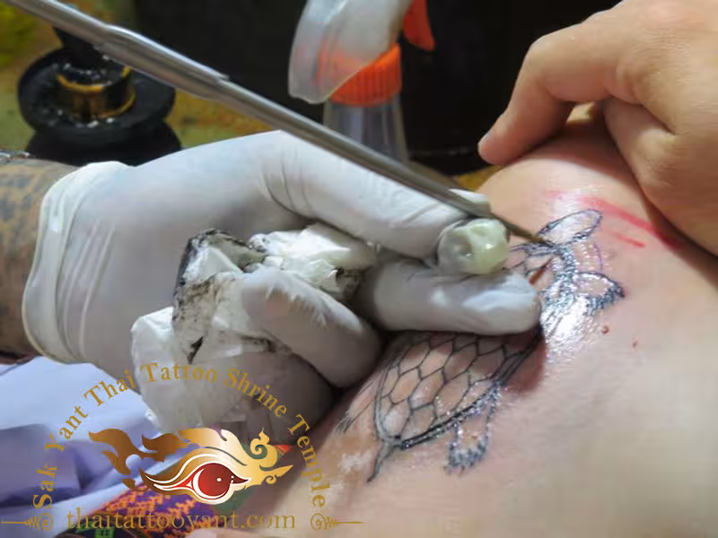 Sak Yant Turtle Yant Phaya Tao Ruean by Ajarn Fu