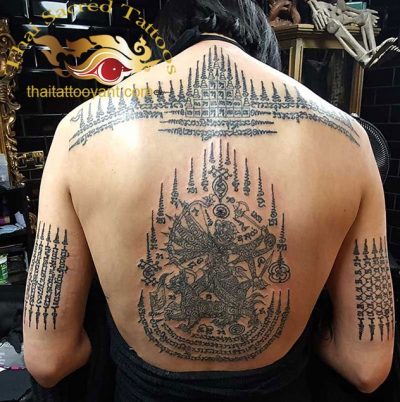 Sak Yant Thai Tattoo Female Back Piece