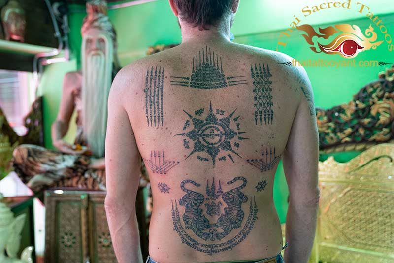 Traditional thai buddhist tattoos