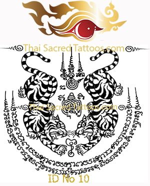 Twin TigersSacred Thai Tattoos Sak Yant ID9 Contact Us Thai Sacred Tattoos